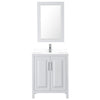 Custom image for White with Polished Chrome Trim / White Cultured Marble / 24