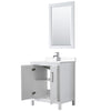 Custom image for White with Polished Chrome Trim / White Cultured Marble / 24