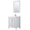Custom image for White with Polished Chrome Trim / White Cultured Marble / 24