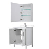 Custom image for White with Polished Chrome Trim / White Cultured Marble / Medicine Cabinet