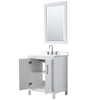 Custom image for White with Polished Chrome Trim / White Cultured Marble / 24