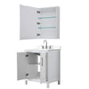 Custom image for White with Polished Chrome Trim / White Cultured Marble / Medicine Cabinet