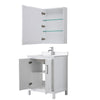 Custom image for White with Polished Chrome Trim / White Quartz / Medicine Cabinet