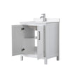 Custom image for White with Polished Chrome Trim / White Quartz / No Mirror