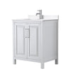 Custom image for White with Polished Chrome Trim / White Quartz / No Mirror