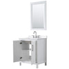 Custom image for White with Polished Chrome Trim / White Quartz / 24
