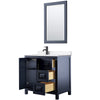 Custom image for Dark Blue with Matte Black Trim / White Quartz / 24