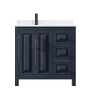 Custom image for Dark Blue with Matte Black Trim / White Quartz / No Mirror