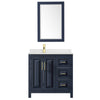 Custom image for Dark Blue with Brushed Gold Trim / Giotto Quartz / 24