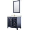 Custom image for Dark Blue with Brushed Gold Trim / Giotto Quartz / 24