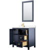 Custom image for Dark Blue with Brushed Gold Trim / White Quartz / 24