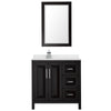 Custom image for Dark Espresso with Polished Chrome Trim / Carrara Cultured Marble / 24