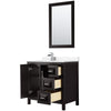 Custom image for Dark Espresso with Polished Chrome Trim / Carrara Cultured Marble / 24