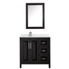 Custom image for Dark Espresso with Polished Chrome Trim / Carrara Cultured Marble / Medicine Cabinet