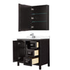Custom image for Dark Espresso with Polished Chrome Trim / Carrara Cultured Marble / Medicine Cabinet