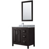 Custom image for Dark Espresso with Polished Chrome Trim / White Carrara Marble / 24