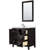 Custom image for Dark Espresso with Polished Chrome Trim / White Cultured Marble / 24