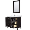 Custom image for Dark Espresso with Polished Chrome Trim / White Quartz / 24