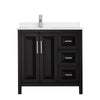 Custom image for Dark Espresso with Polished Chrome Trim / White Quartz / No Mirror