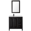 Custom image for Dark Espresso with Matte Black Trim / Carrara Cultured Marble / 24