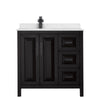 Custom image for Dark Espresso with Matte Black Trim / Carrara Cultured Marble / No Mirror