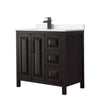 Custom image for Dark Espresso with Matte Black Trim / Carrara Cultured Marble / No Mirror