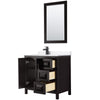 Custom image for Dark Espresso with Matte Black Trim / White Cultured Marble / 24