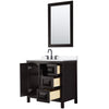 Custom image for Dark Espresso with Matte Black Trim / White Cultured Marble / 24