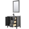 Custom image for Dark Gray with Matte Black Trim / Carrara Cultured Marble / 24