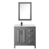 Custom image for Dark Gray with Matte Black Trim / Carrara Cultured Marble / Medicine Cabinet