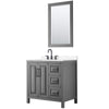 Custom image for Dark Gray with Matte Black Trim / Carrara Cultured Marble / 24