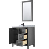 Custom image for Dark Gray with Matte Black Trim / White Carrara Marble / 24