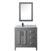 Custom image for Dark Gray with Matte Black Trim / White Carrara Marble / Medicine Cabinet