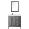 Custom image for Dark Gray with Matte Black Trim / Giotto Quartz / Medicine Cabinet