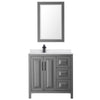 Custom image for Dark Gray with Matte Black Trim / White Cultured Marble / 24
