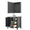 Custom image for Dark Gray with Matte Black Trim / White Cultured Marble / Medicine Cabinet