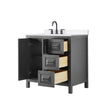 Custom image for Dark Gray with Matte Black Trim / White Cultured Marble / No Mirror