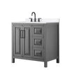 Custom image for Dark Gray with Matte Black Trim / White Cultured Marble / No Mirror