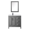 Custom image for Dark Gray with Matte Black Trim / White Quartz / Medicine Cabinet