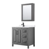 Custom image for Dark Gray with Matte Black Trim / White Quartz / Medicine Cabinet