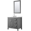 Custom image for Dark Gray with Polished Chrome Trim / Carrara Cultured Marble / 24