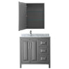 Custom image for Dark Gray with Polished Chrome Trim / White Carrara Marble / Medicine Cabinet