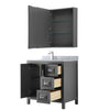 Custom image for Dark Gray with Polished Chrome Trim / White Carrara Marble / Medicine Cabinet
