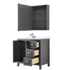 Custom image for Dark Gray with Polished Chrome Trim / White Cultured Marble / Medicine Cabinet