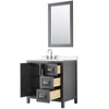 Custom image for Dark Gray with Polished Chrome Trim / White Cultured Marble / 24
