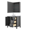 Custom image for Dark Gray with Polished Chrome Trim / White Cultured Marble / Medicine Cabinet