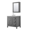 Custom image for Dark Gray with Polished Chrome Trim / White Cultured Marble / Medicine Cabinet