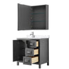 Custom image for Dark Gray with Polished Chrome Trim / White Quartz / Medicine Cabinet