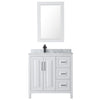 Custom image for White with Matte Black Trim / White Carrara Marble / 24