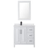 Custom image for White with Matte Black Trim / White Cultured Marble / 24